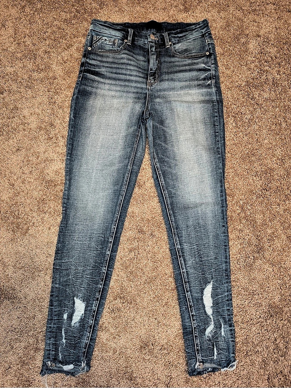 ☘️ Buckle Black Women's Distressed Skinny Jeans Waist 28